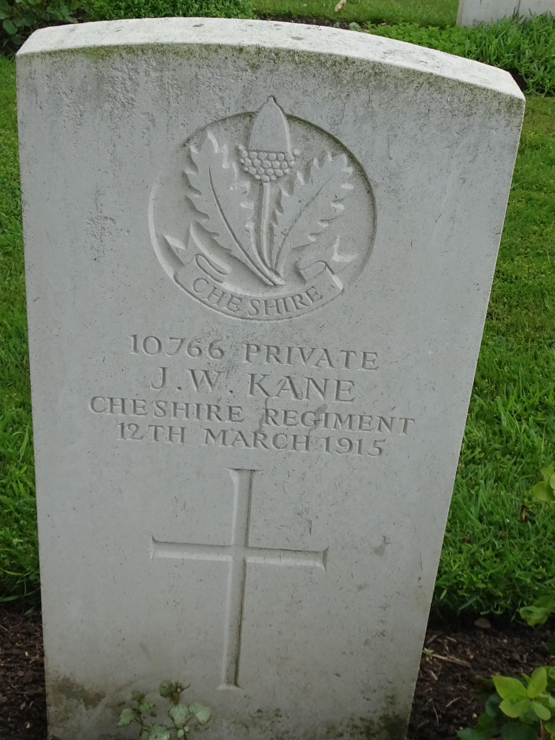 Pte JW Kane 120315