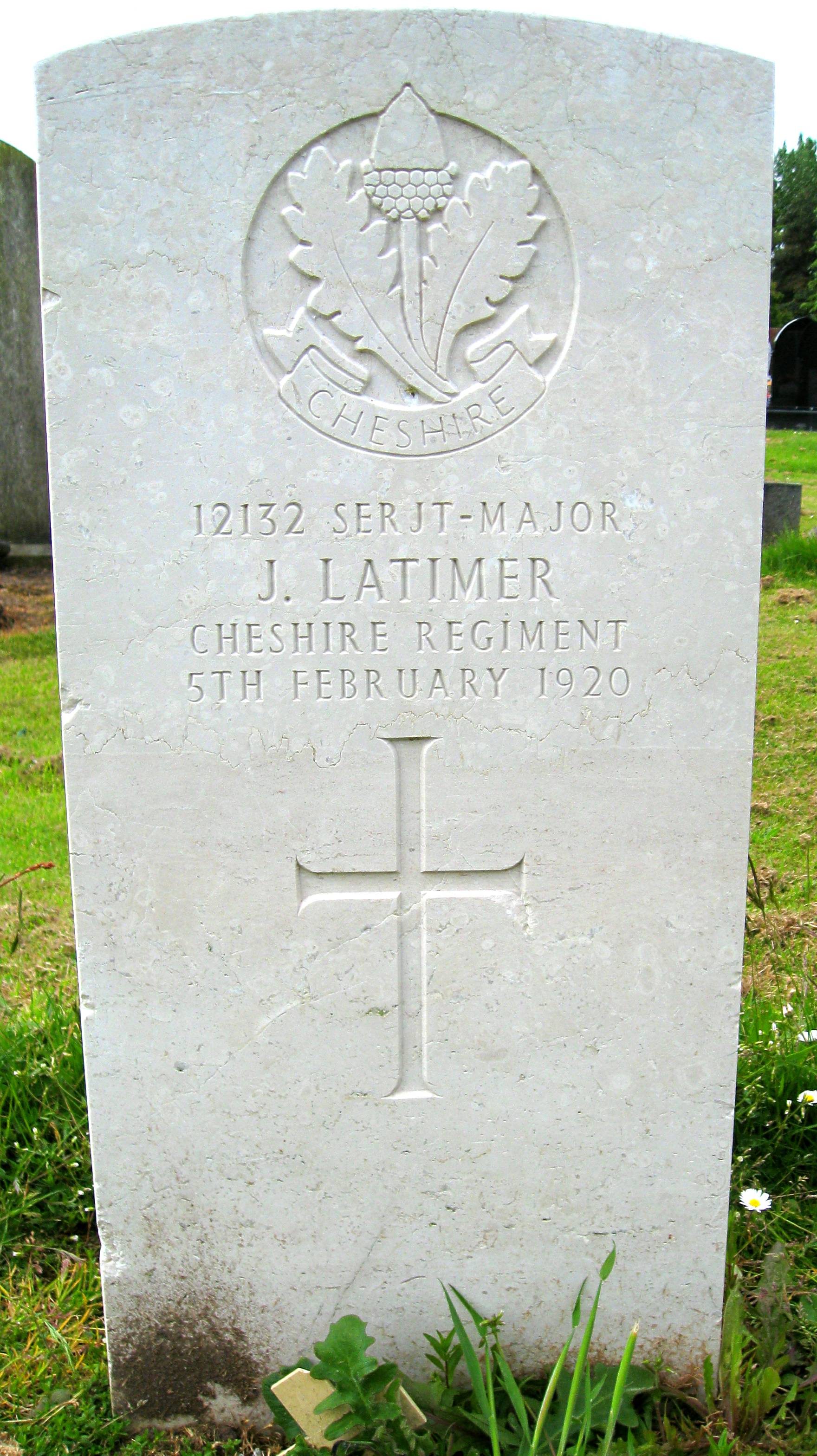 Sgt Maj J Latimer 050220 UK