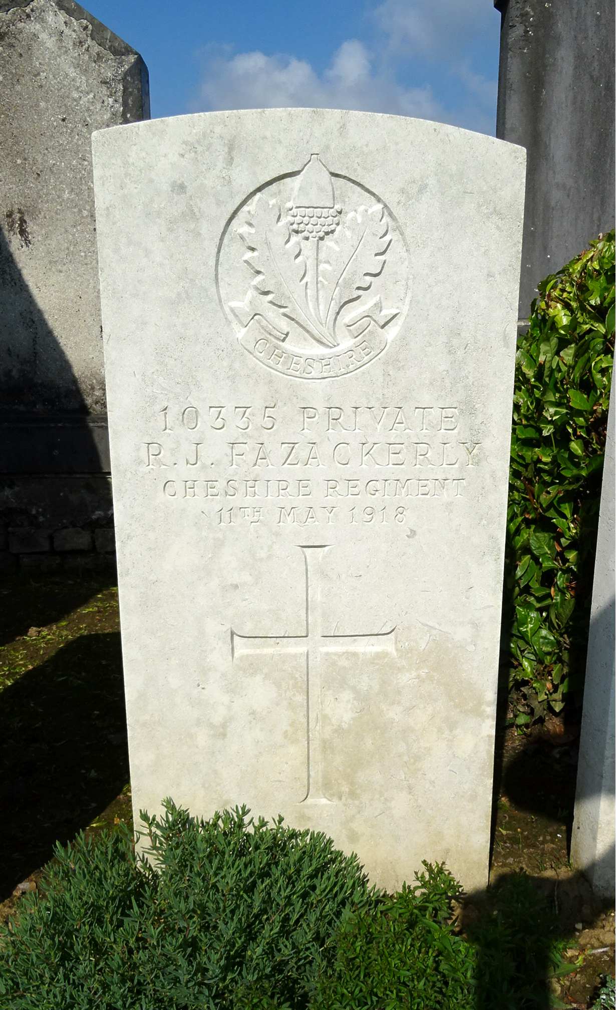 Pte RJ Fazackerly 110518 FR