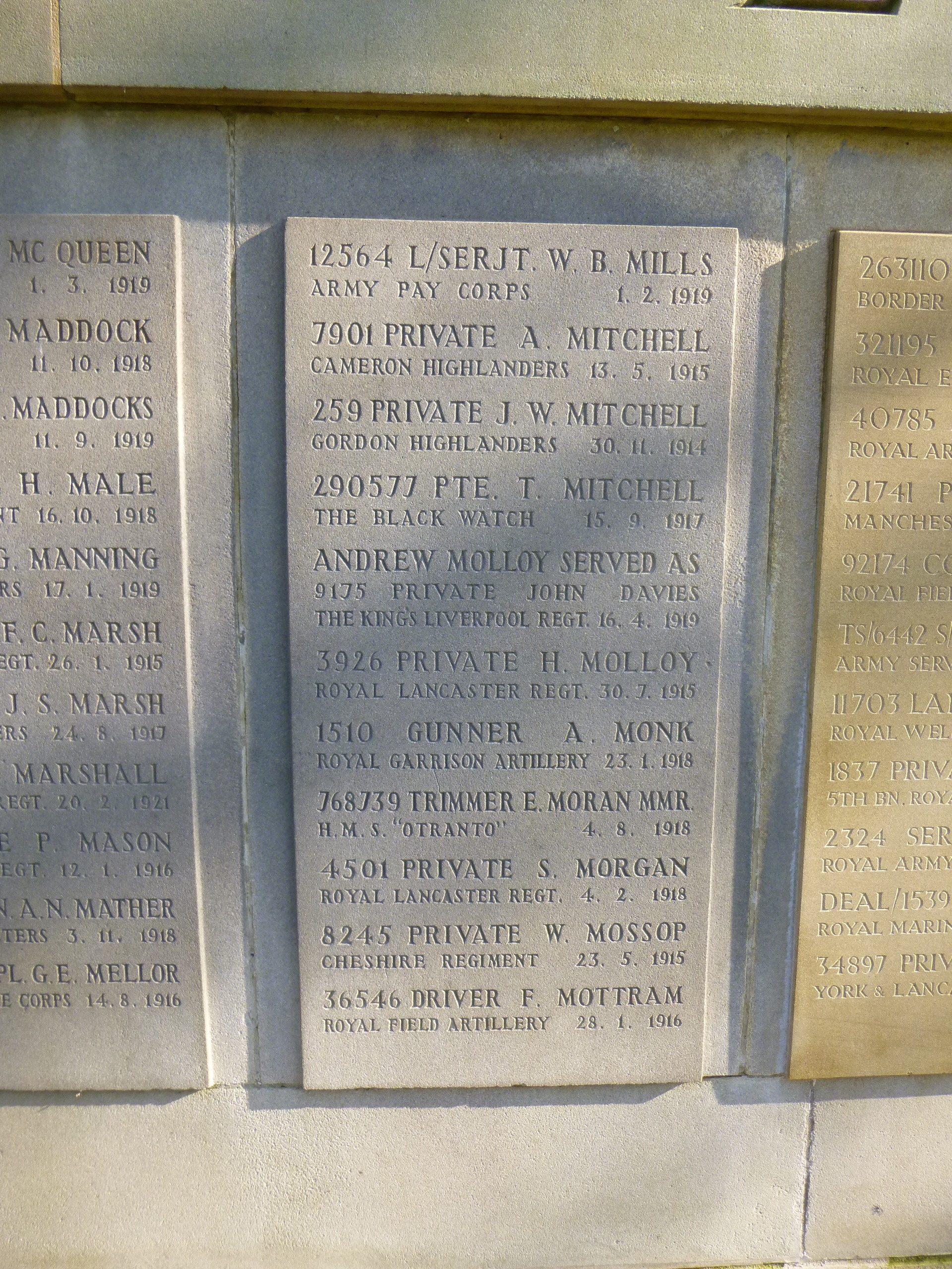 Pte W Mossop 230515 UK