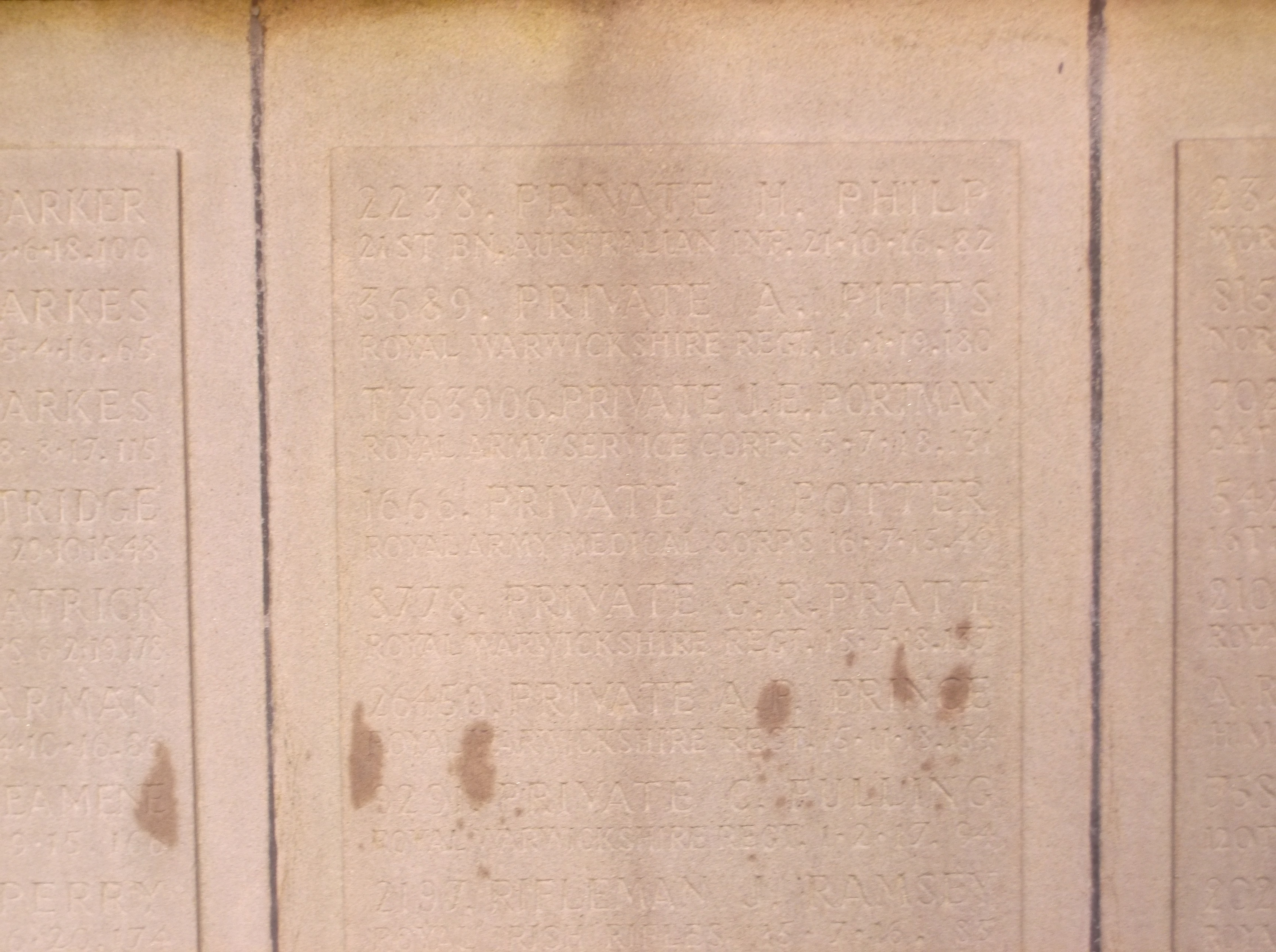 Pte WH Potter 010517 UK