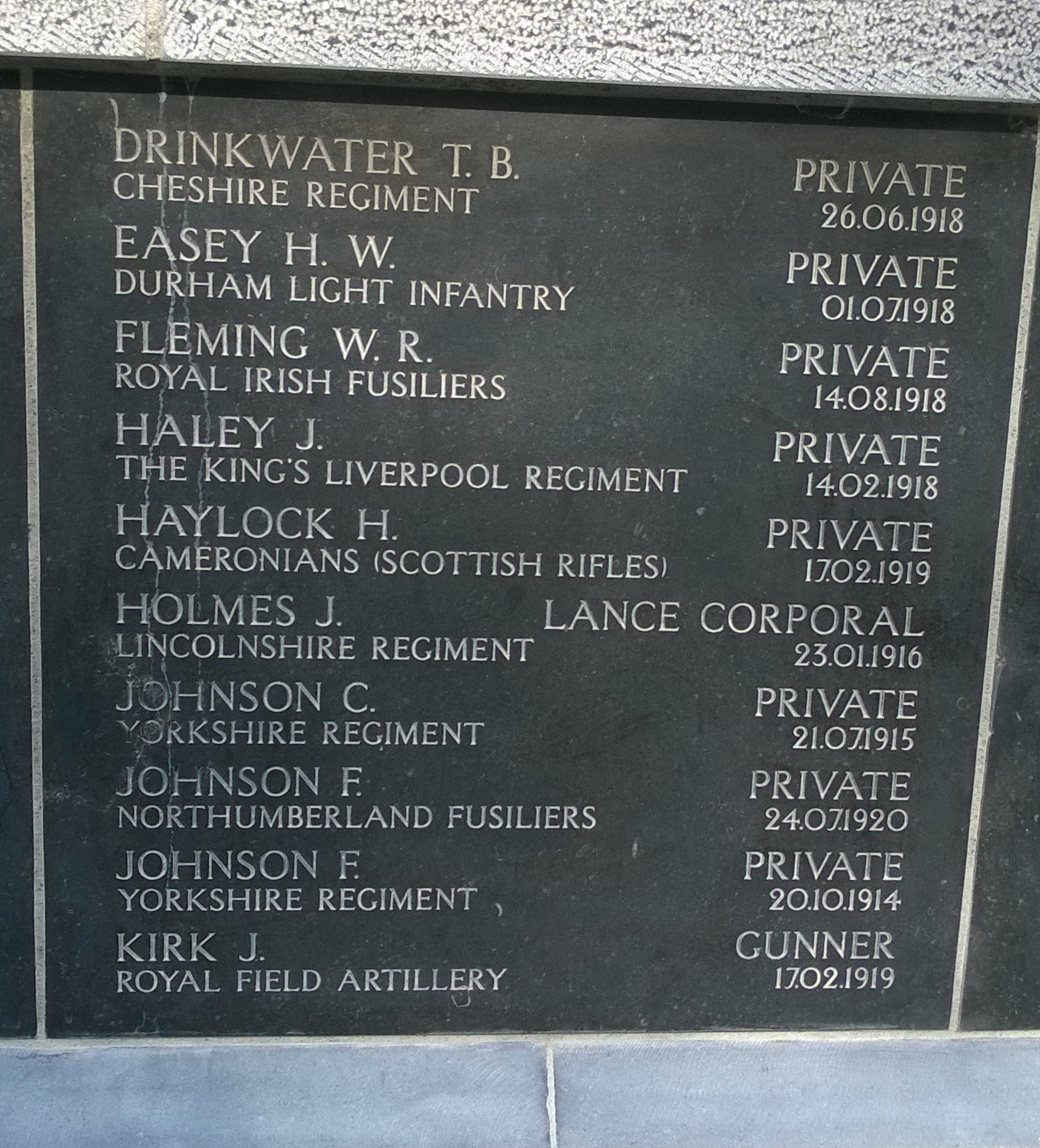 Pte Drinkwater 260618 UK