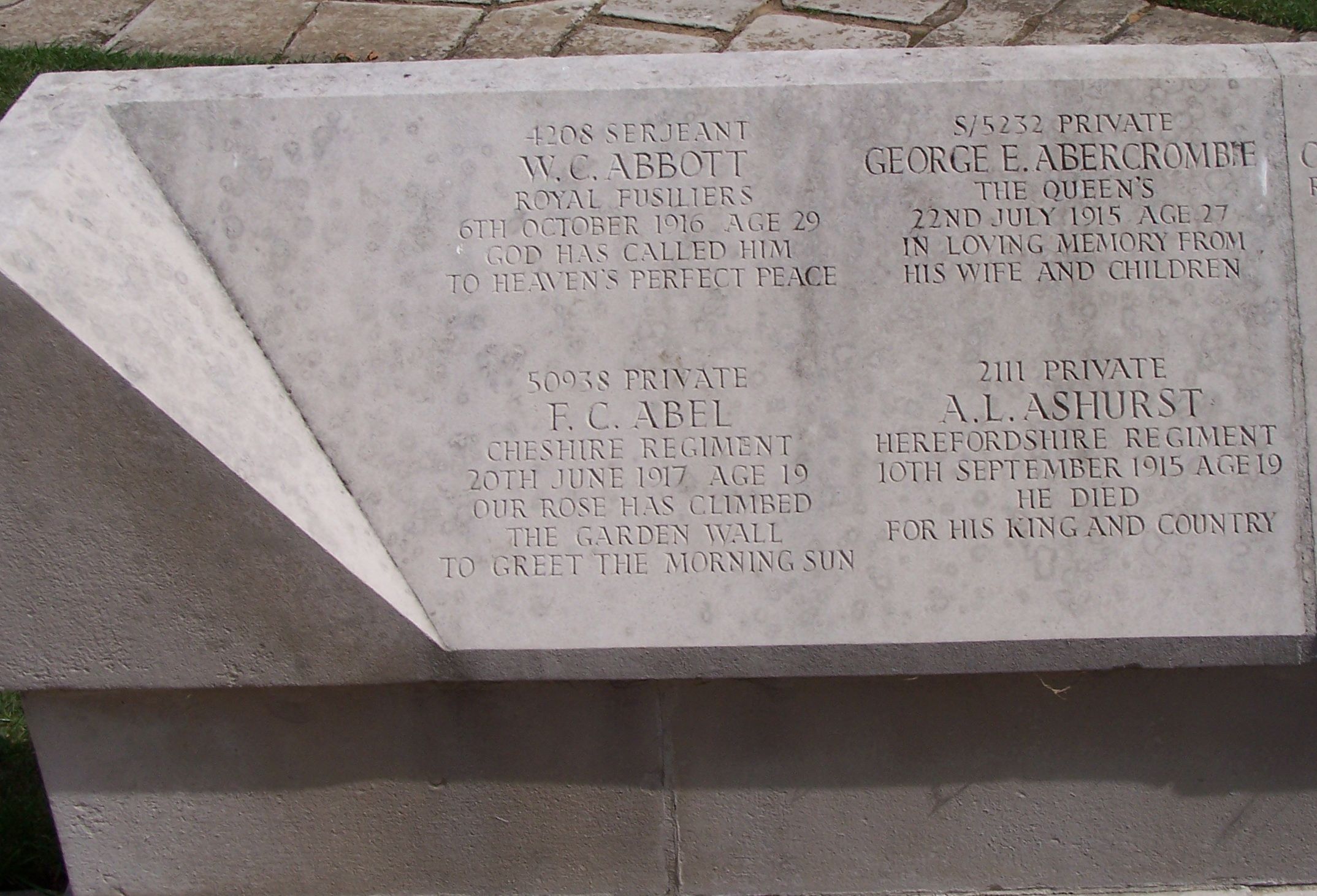 War Memorial, All Souls' Kensal Green Cemetery.