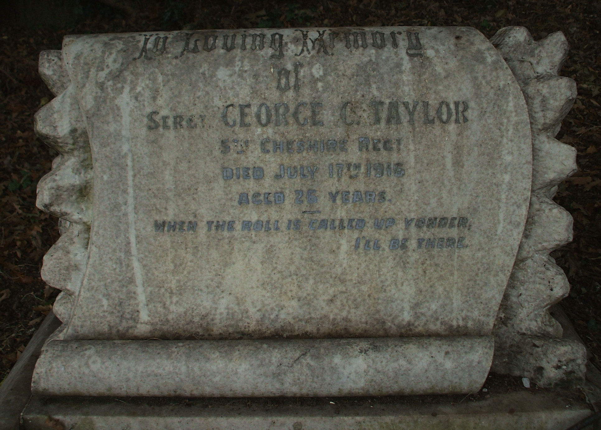 Sgt GC Taylor 170716 UK