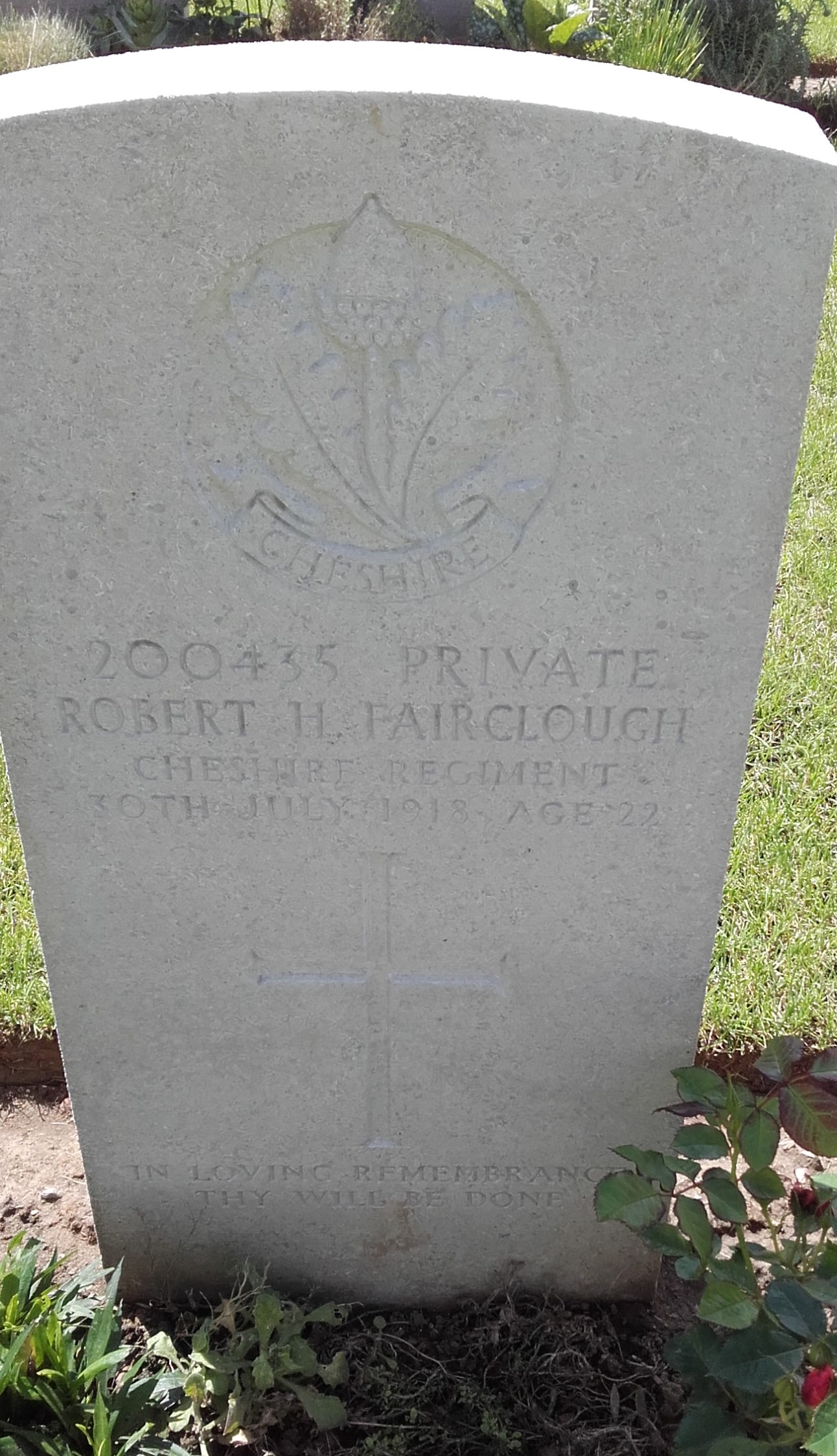 Pte RH Fairclough 300718 FR