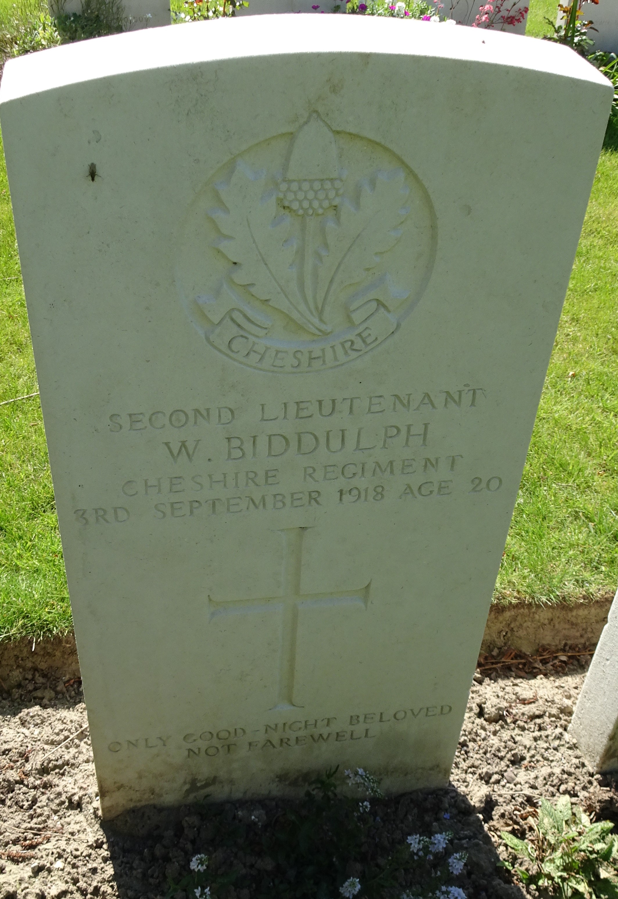 2Lt W Biddulph 030918