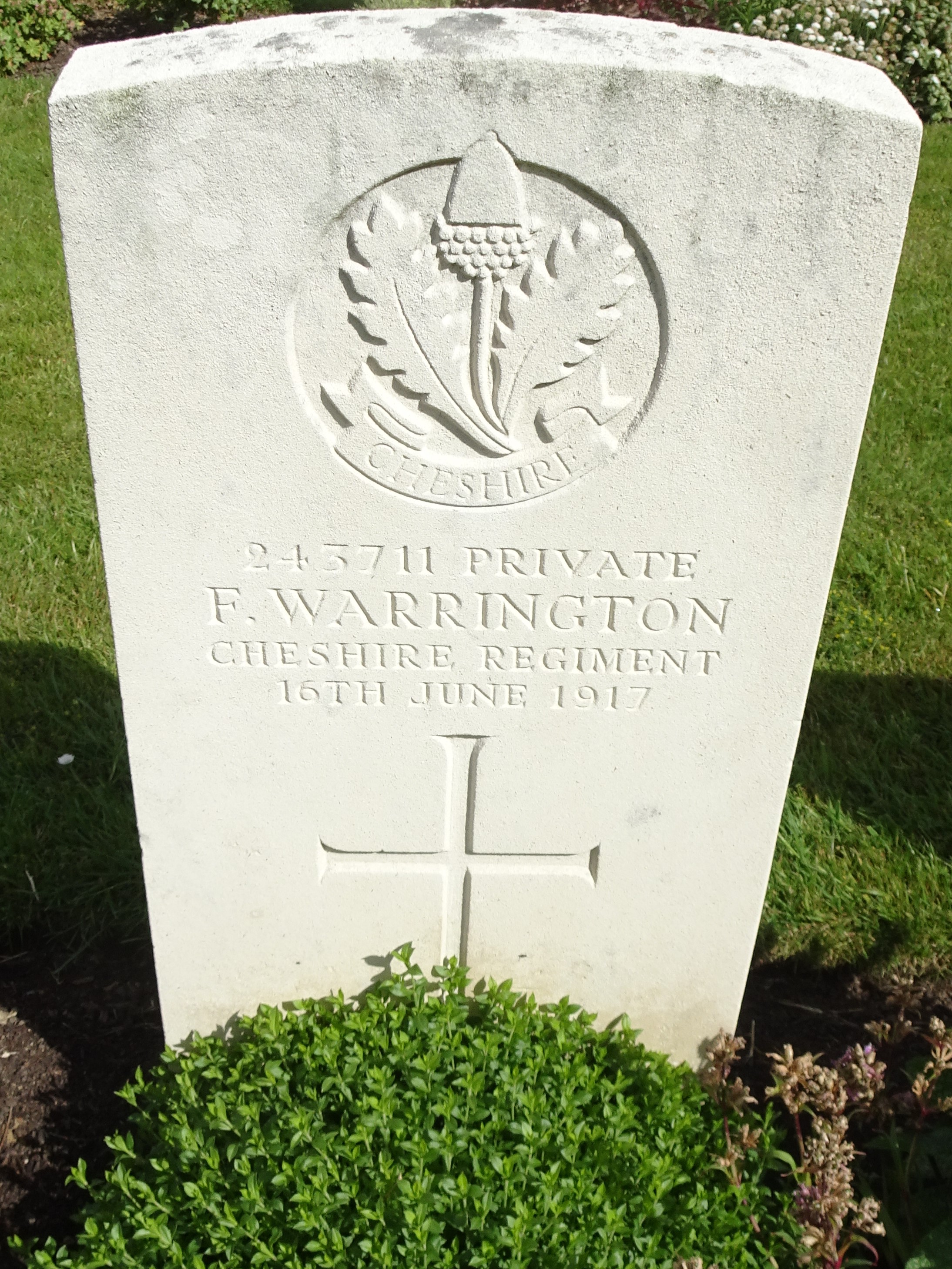 Pte F Warrington 160617